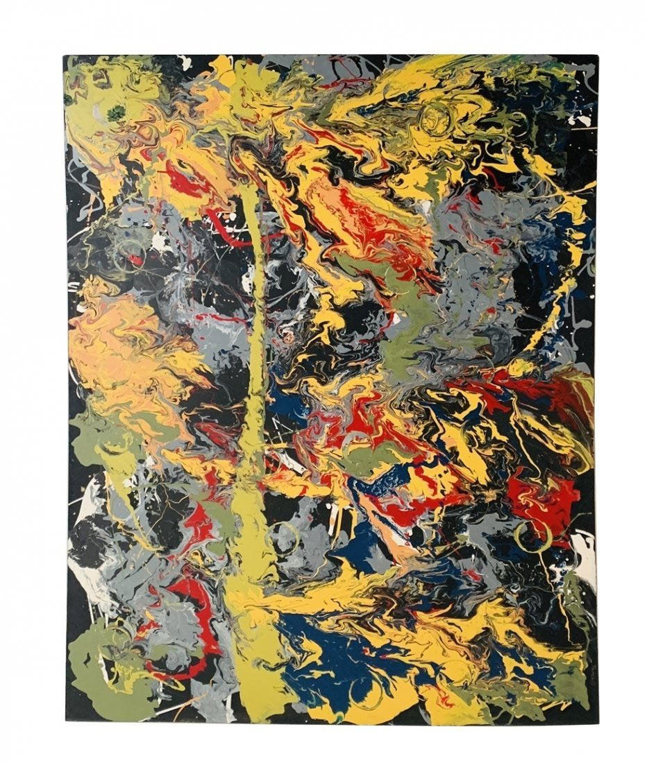 Large Oil & Enamel Painting by Dan R. Thornhill S-DT2 (1 of 16)