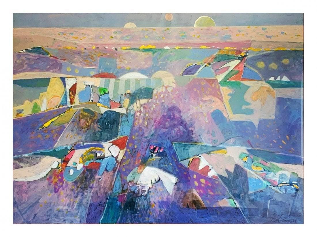 Extra Large Watercolor by Keith Finch 1919-1993 Signed (1 of 19)