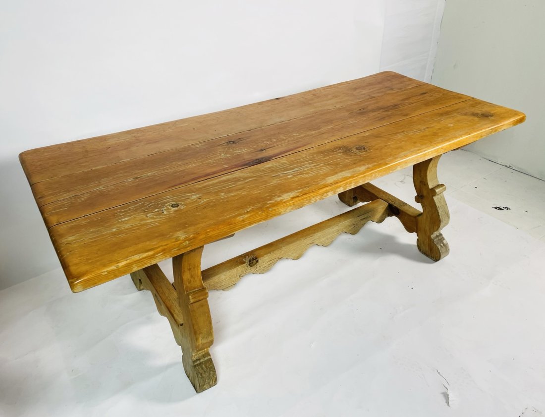 Vintage Farm Style Dining Table in Thick Solid Wood (1 of 20)