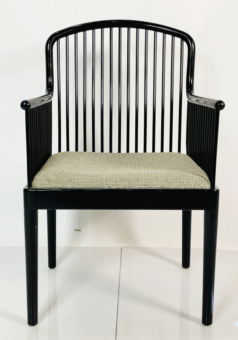 Andover Armchar by Davis Allen for Stendig: Original Andover armchair designed by DAvis Allen for Stendig.The chair has an ebonized frame with a grayish upholstered seat.Retains the original label.Measurements:37.25 inches high x 22 inches wide