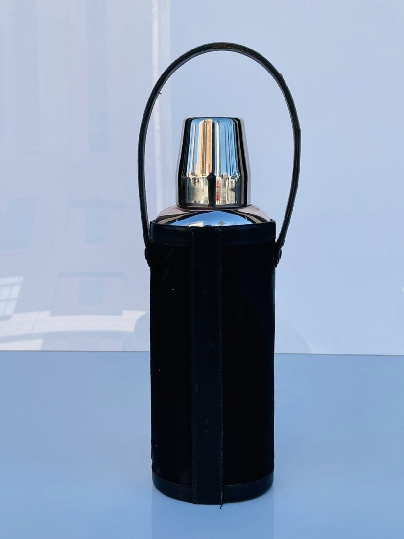 Vintage Italian Thermos With Cow Hide Carrier (1 of 9)