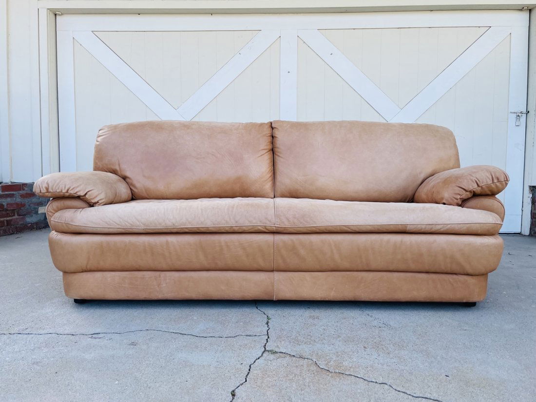 Modern Sofa in Brown Leather (1 of 19)