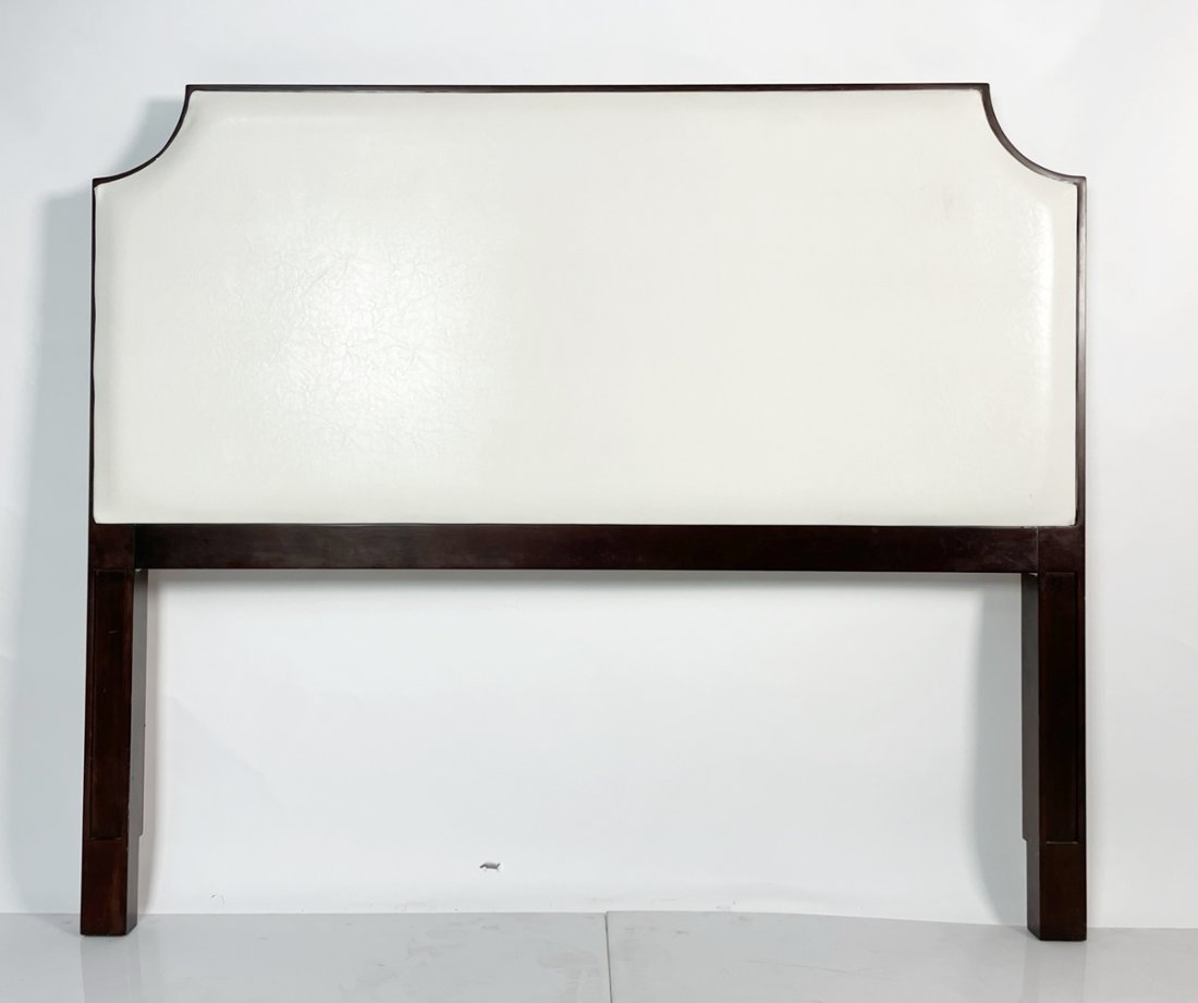 Queen Size Headboard in Mahogany & Vinyl (1 of 13)
