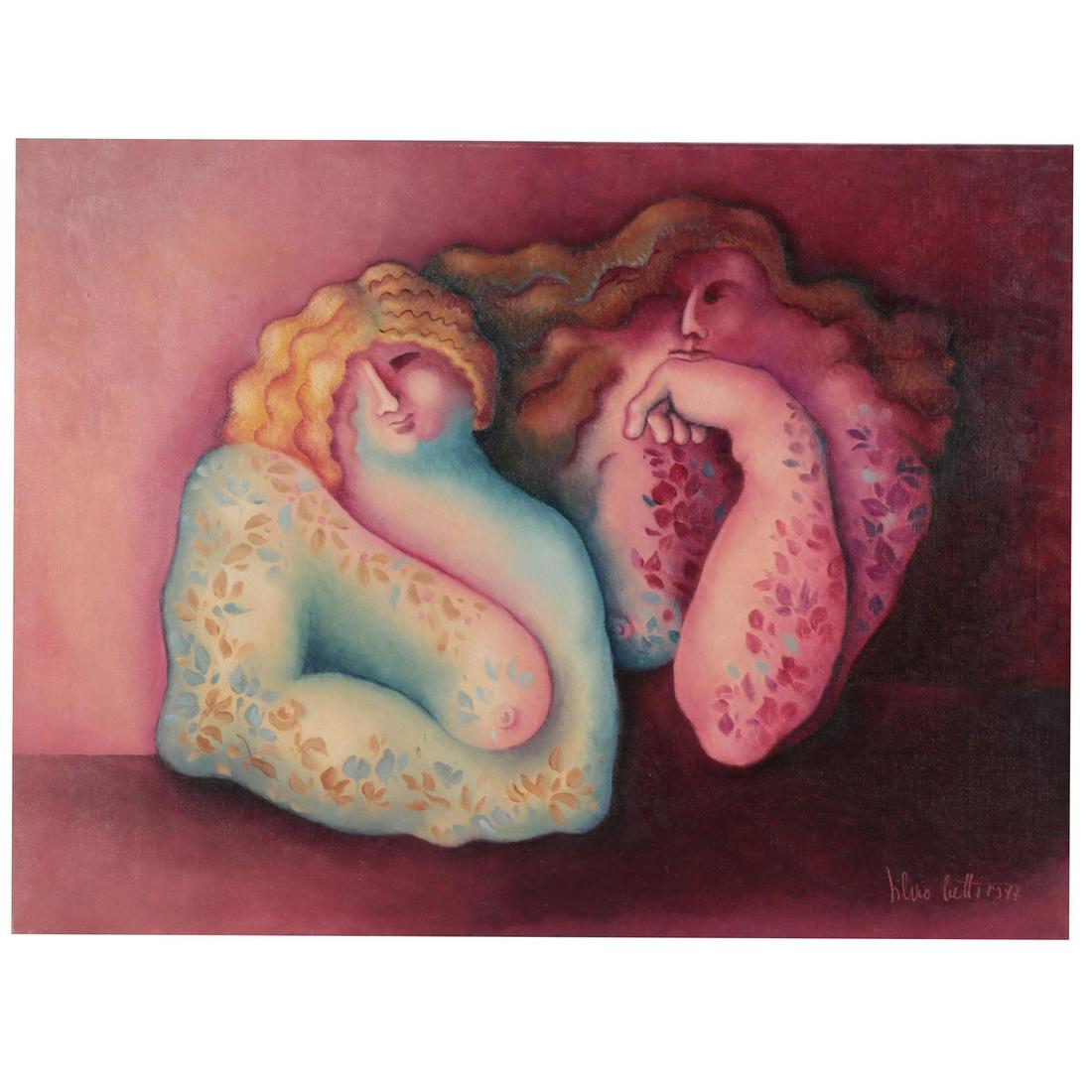 Silvio Betti Figural Oil Painting, 1977 (1 of 7)