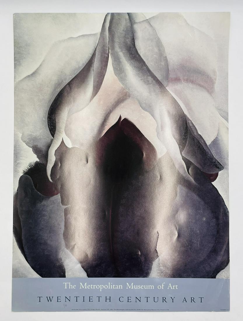 Georgia O'keefe -Black Iris- Exhibition Poster by The Metropolitan Museum of Art, 1993 (1 of 11)