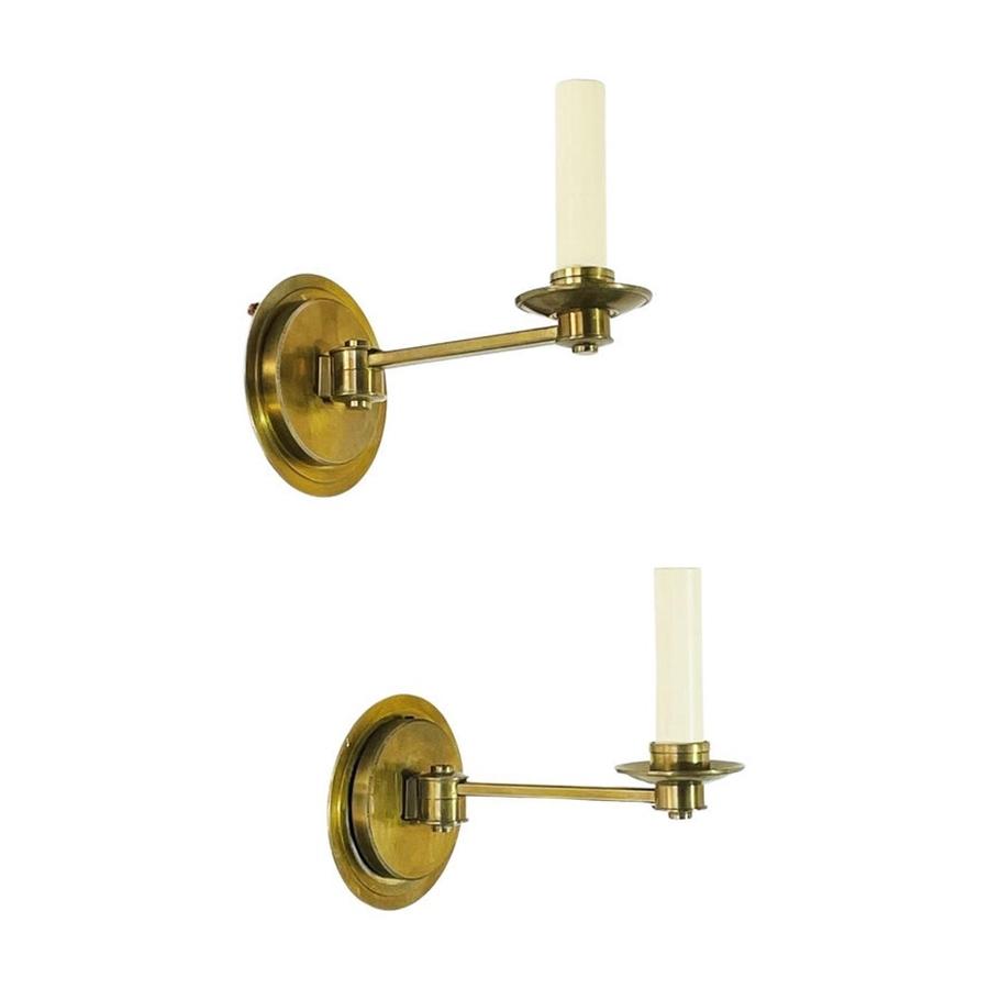 Pair of CROMER Swing Arm Brass Sconces by Vaughan Designs (1 of 15)