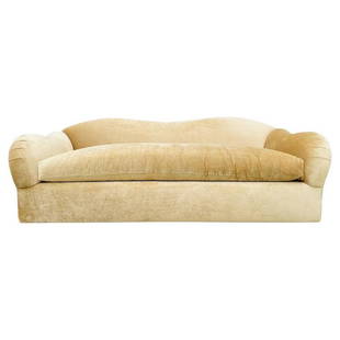 Beautiful 3 Seater Sofa by Sally Sirkin Lewis for J. Robert Scott: J. Robert Scott three seater Sofa, designed by Sally Sirkin Lewis. Features rolled arms and a plump single-seat cushion filled with afoam core, and down/feathers.  The sofa has beautiful sof lines, th