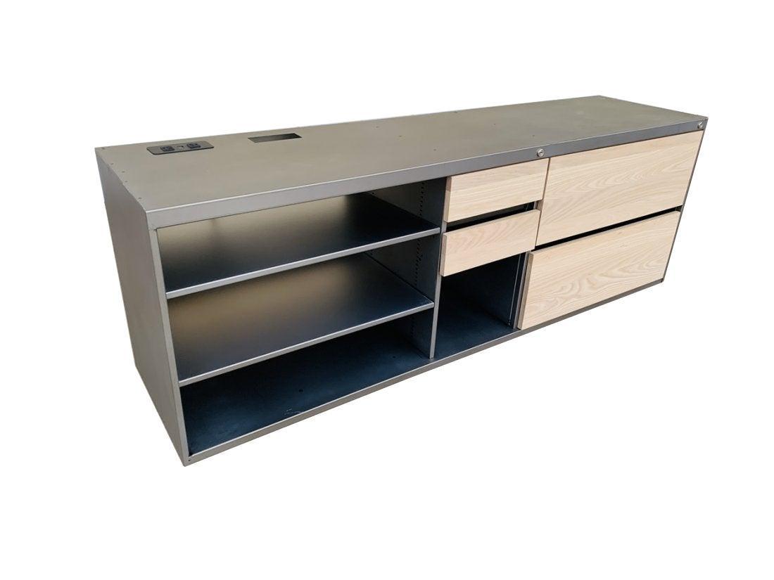 Custom Industrial Credenza in Metal and Wood (1 of 15)