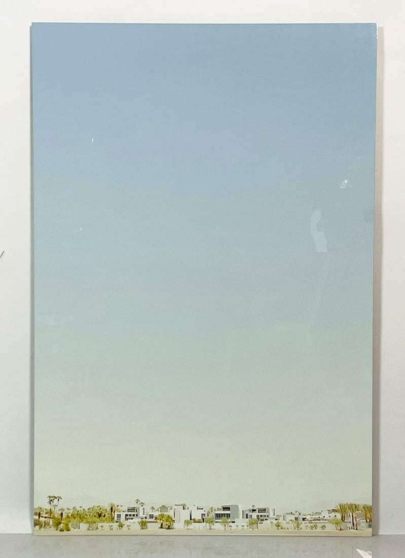 Fine Art PhotoGraph by Kelly & Fred Titled -Big Sky Palm Springs 45x30: Stunning photo of the Palm Springs sky and city line by the photography duo Kalley & Fred.The piece is titled -Big Sky Palm Springs- Kelly + Fred is a spirited collaboration between photographer Fred 
