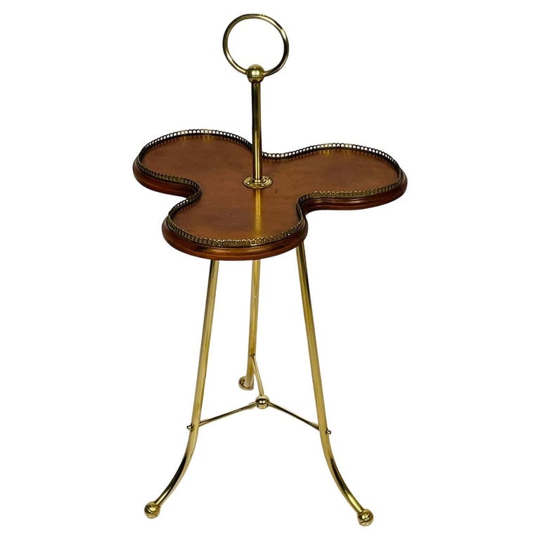 A Victorian Revolving Occasional Table in Brass & Mahogany. (1 of 17)