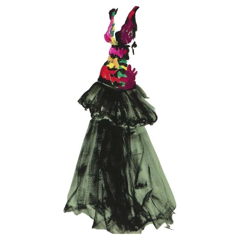 Fashion Dress Watercolor Painting by Orval Hempler: Beautiful fashion dress watercolor painting on paper. Beautiful bold colors and very stylish. Signed Hempler. Measurements: 19.50 inches wide x 26 inches high x 0.1 thick. Not Framed. Orval Fre