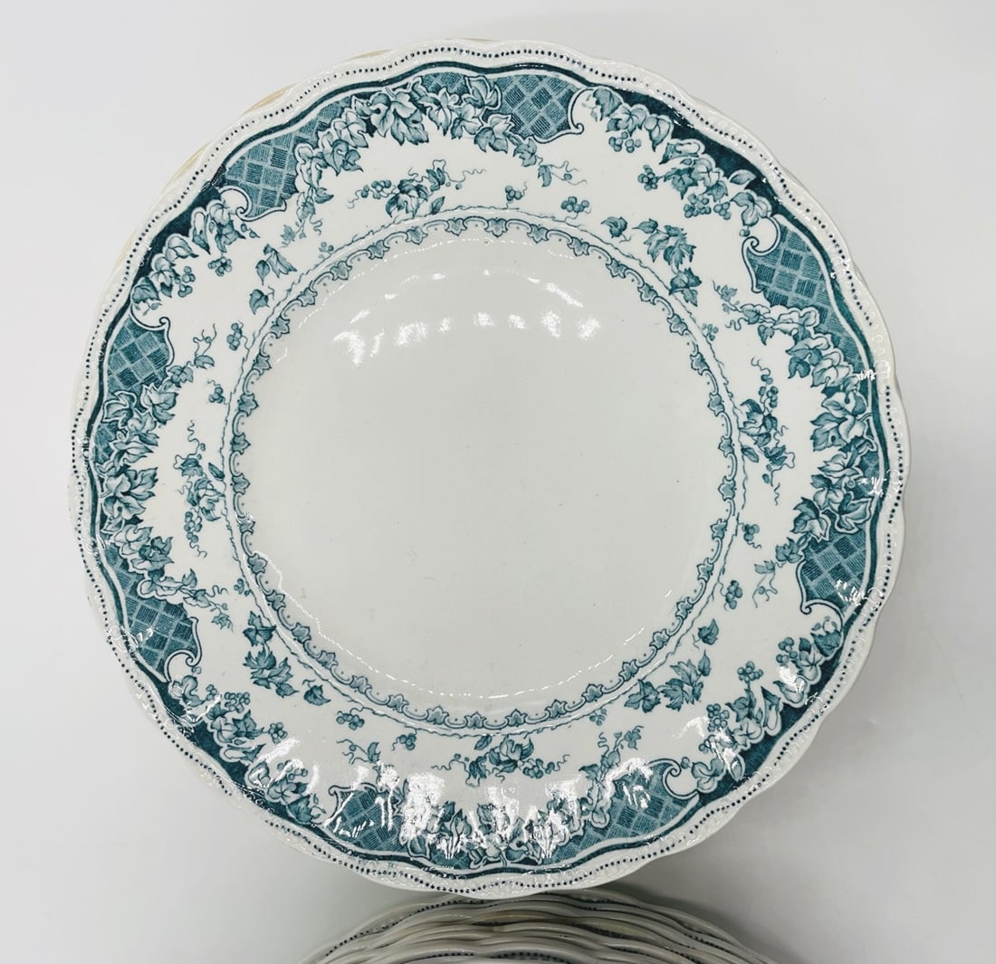 Set of 10 dinner plates and 11 salad plates made in England by JC & Sons (1 of 14)