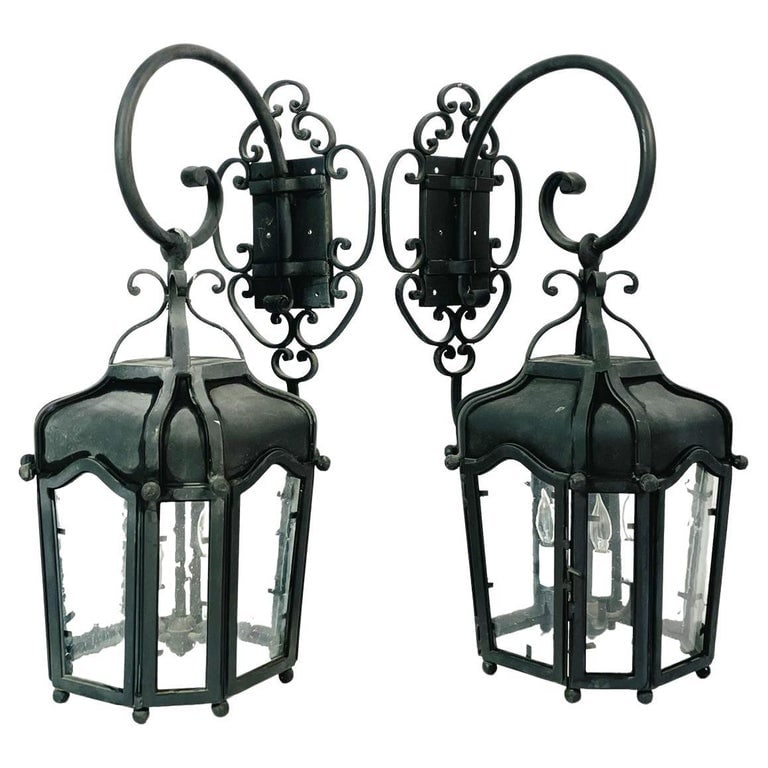 Pair of Wrought Iron Sconces from the Sylvester Stallone Beverly Park Home (1 of 20)