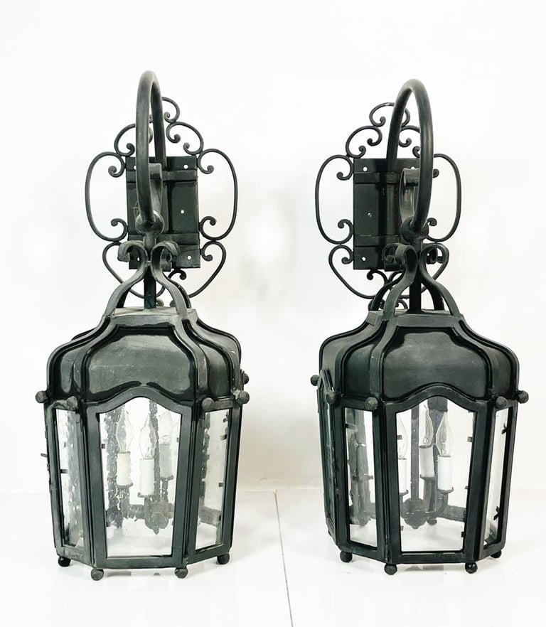 Pair of Wrought Iron Sconces from the Sylvester Stallone Beverly Park Home (1 of 18)
