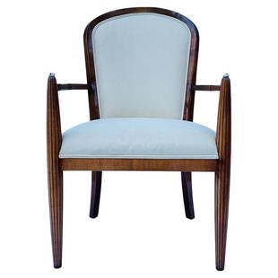 Paris Armchair Designed by Sally Sirkin Lewis for J. Robert Scott: Beautiful chair designed by Sally Sirkin Lewis for J. Robert Scott. The chair has beautiful sculptural lines, and very comfortable. The chair retains the original labels. Measurements: 39 inches h