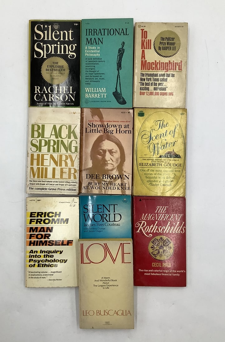10 Books, Harper Lee, William Barrett, Rachel Carson, Henry Miller, Dee Brown, Cecil Roth + (1 of 6)