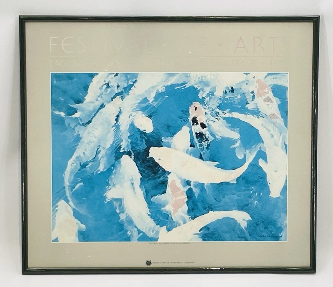 Laguna Beach Festival of Arts Koi Fish Poster Julie Watson 1986 (1 of 7)