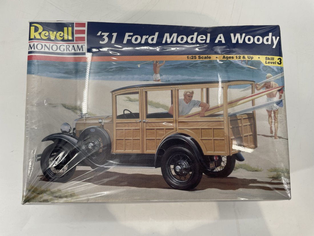 1931 Revell Monogram 1/25  Ford Model A Woody, Car Kit, Unopened Box (1 of 7)