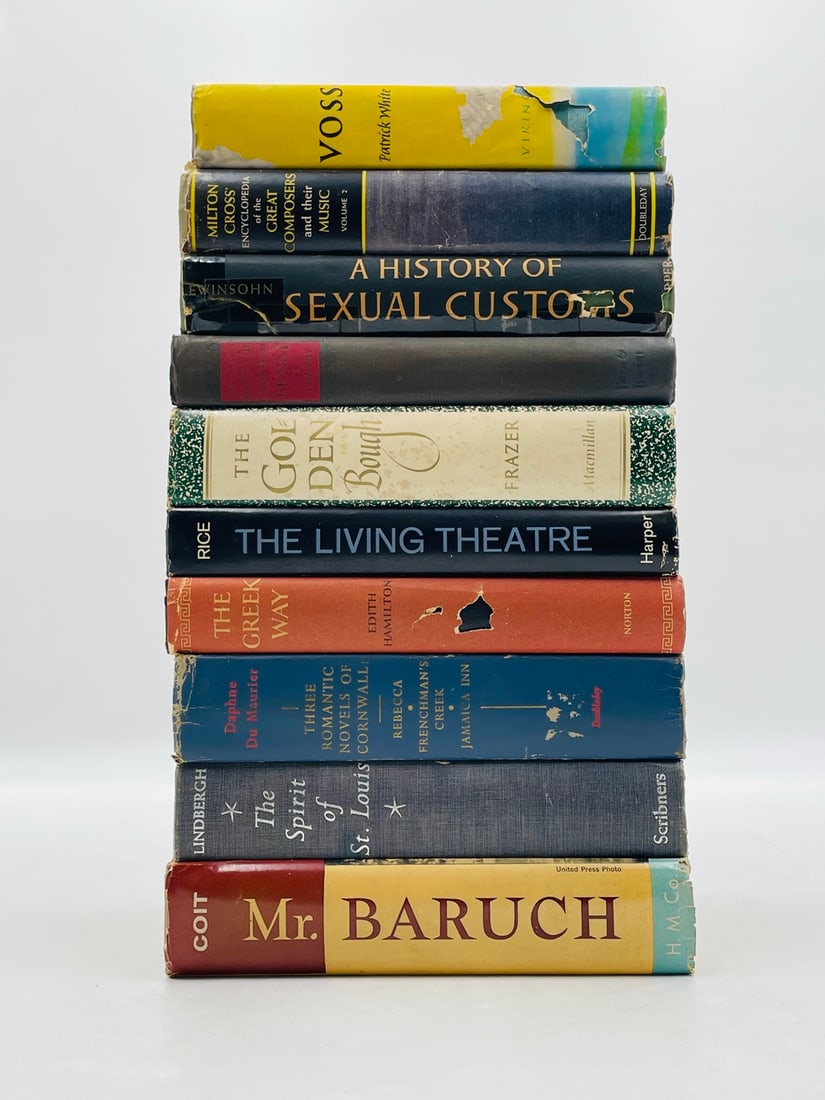 10 Books Including: Voss, The Living Theatre, Mr. Baruch, The Golden Bough & More: A total of 10 books including: The Golden Bough (A study in Magic and Religion) by Sir James George Frazer. 1958. A History of Sexual Customs by Rowohlt Verlag 1956 (German) 1958 (English) Voss - A no