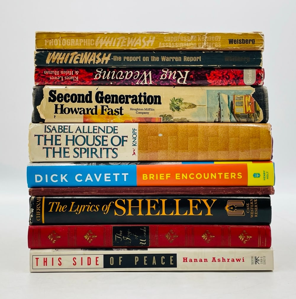 10 Books including: Isabell Allende, Hanan Ashrawi, Arnold Weisberg, Judith Chernaik + (1 of 6)