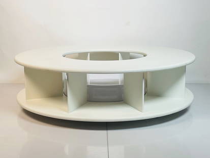 Illuminated -Bazaar- Coffee Table by Superstudio for Giovanetti, Italy 1968: Rare ,beautiful illuminated and revolving -Bazaar- sofa table designed by the famous radical Florentine architects group Superstudio in 1968. No Label. Measurements: 45.25 in Diameter x 15.25 inches h