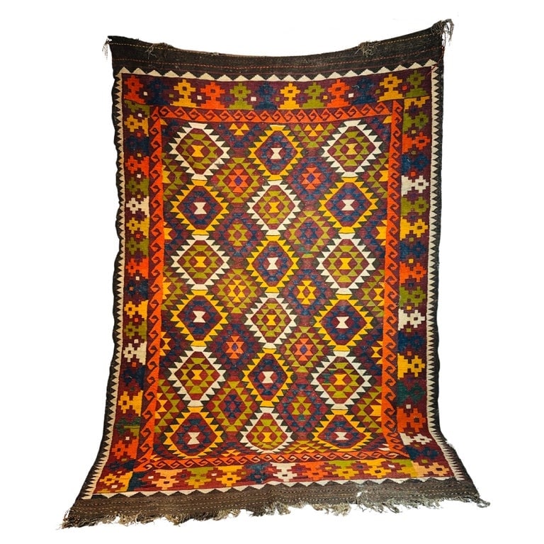 Vintage Afghan Maimana Kilim Rug 136x88 (1 of 20)