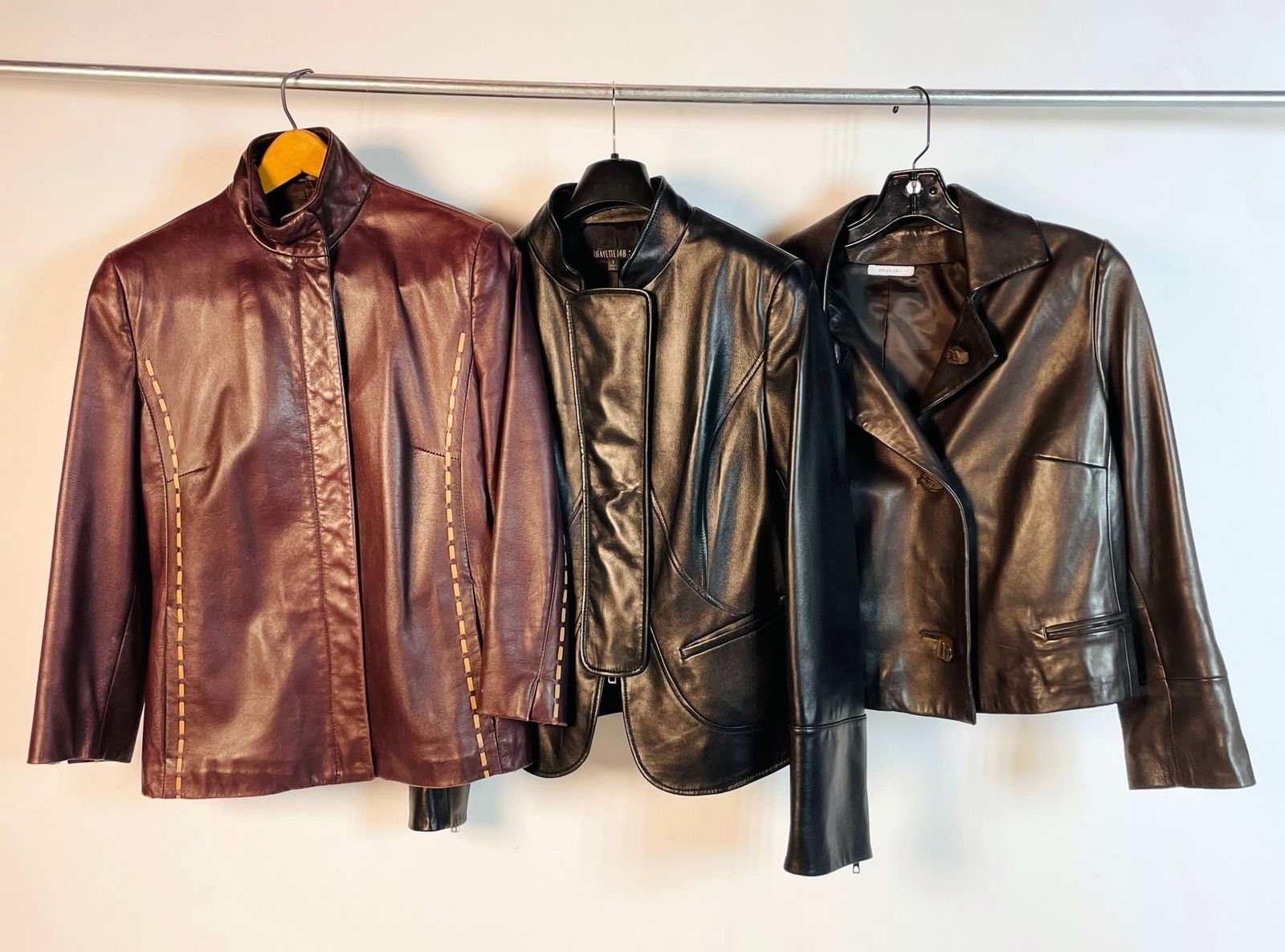 Set of 3 Women's Leather Jackets (1 of 19)