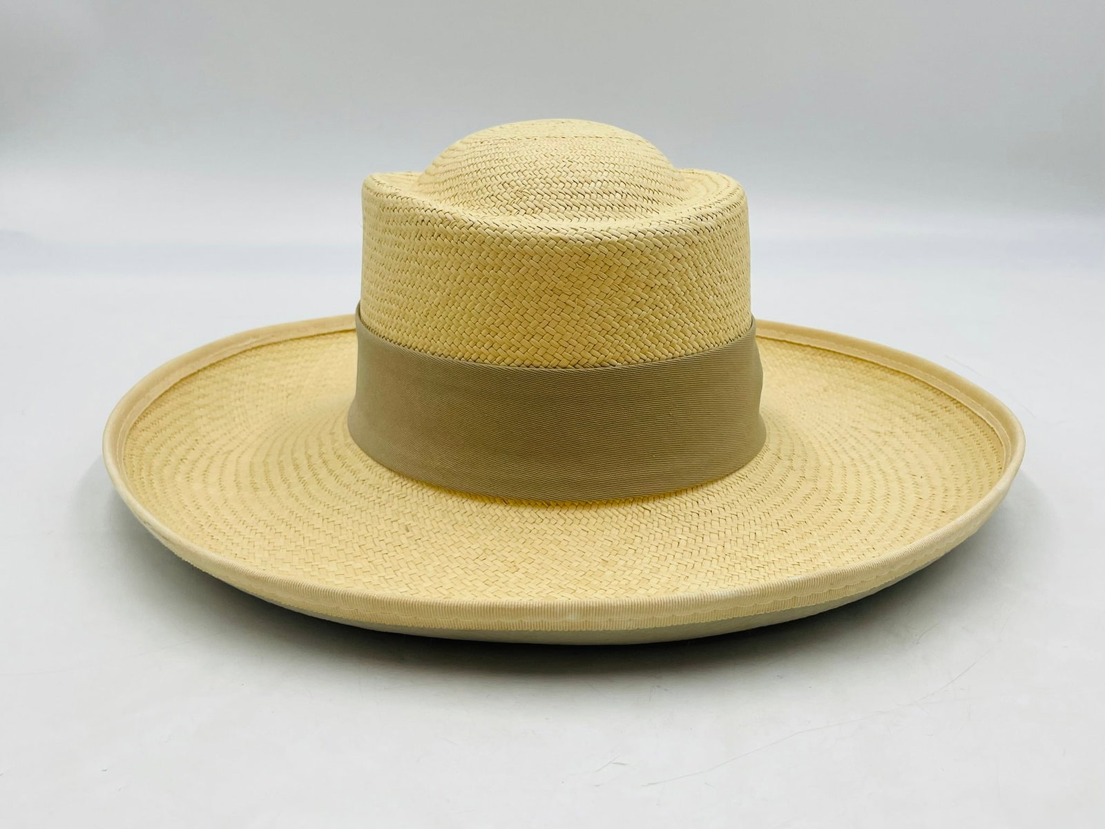 Vintage Women's Hat by Solumbra- Made in the USA,: Vintage women's hat by Solumbra, Made in the USA, One Size Fits All Measurements: 6 inches high x 14.50 inches wide x 15.75 inches deep. Head measurements: 6.75 inches wide x 6.75 deep. All items are 