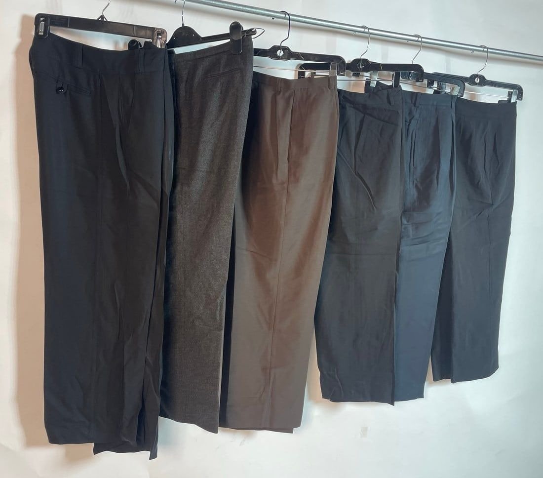 Set of 6 Women's Pants by Balenciaga, Jill Sander, Yves Saint Laurent, Giorgio Armani, Faconable (1 of 1)
