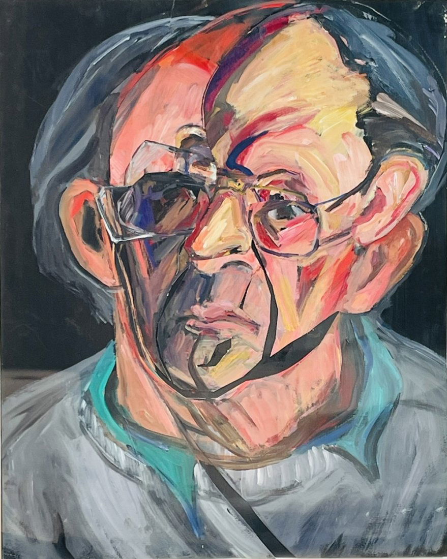 Portrait Oil Painting Collage on Canvas 36 h x 30 w (1 of 18)