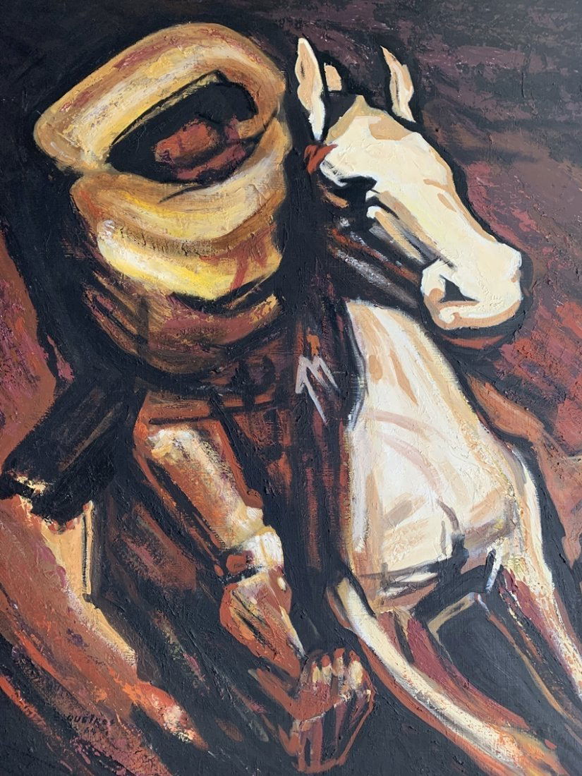 Oil on Canvas Paiting After David Alfaro Siqueiros, Signed & Dated (1 of 15)