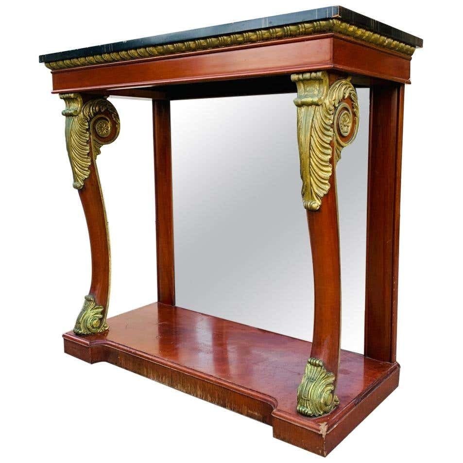 Empire-style mahogany & Gold Gilt Console by Kindel Furniture (1 of 10)