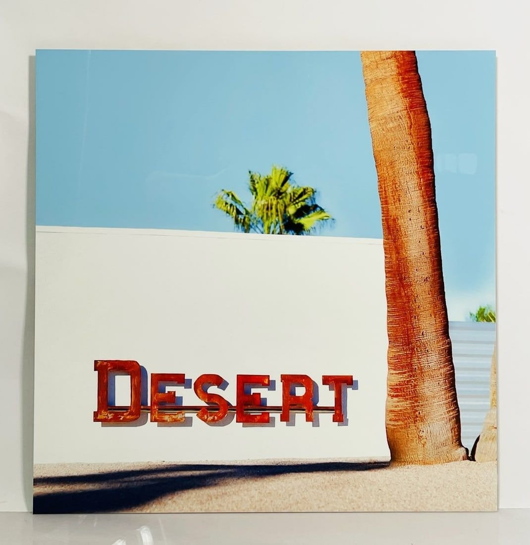 Palm Springs Landmark Photograph by Kelly & Fred Titled -Desert- 30x30: Stunning photo of a Palm Springs Landmark by the photography duo Kalley & Fred.The piece is titled -Big Sky Palm Springs- Kelly + Fred is a spirited collaboration between photographer Fred Moser and c
