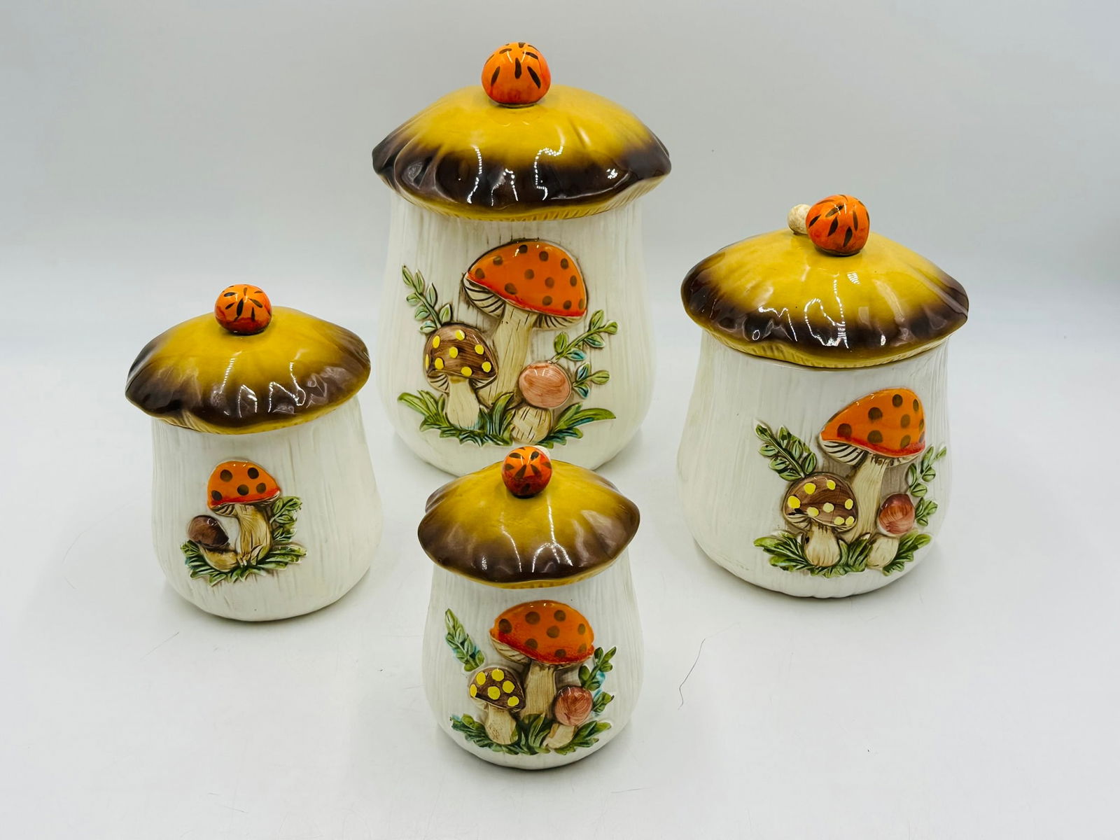 Set of 1978 Merry Mushroom Canisters by Sears & Roebuck (1 of 11)