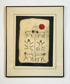 Vintage Lithograph Tittled Capture & Totem Animals, Signed & Numbered