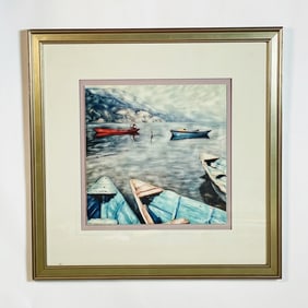 Early Work Polaroid by Robert Sturman titled River Crossings -Pokhara Nepal, Signed