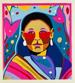 Colored Serigraph by George Littlechild (Canada 1958-), Signed & Numbered 1/50