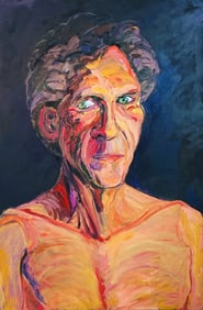 Self Portrait by Mark Safan (USA 1951-) "Summer 1994" Signed. 48 h x 32 w