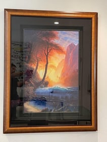 Christian Riese Lassen Hand Embellished Lithograph Signed, Artist Proof