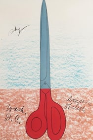 Claes Oldenburg (American 1929-)  -Scissors as Monument-