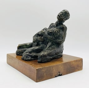 Fugurative Sculpture by Mexican Artist Victor Salmones (1937-1989), Titled "Muerte" Signed