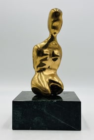 Bronze and Marble Sculpture after Marcel Guguianu, Signed.