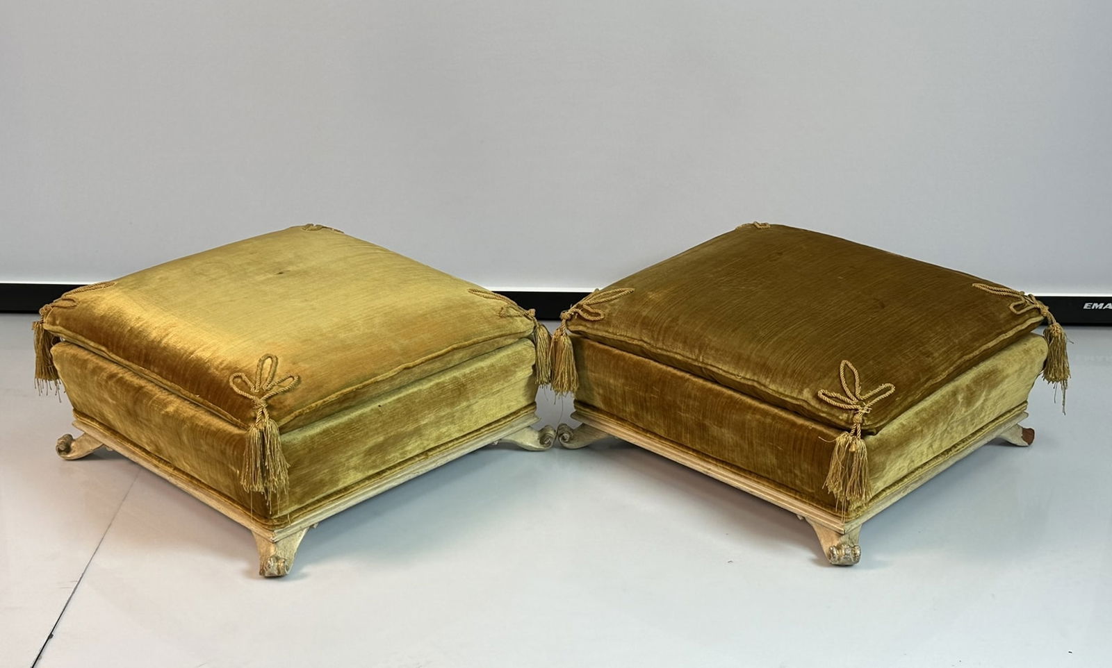Pair of Vintage Ottomans by Carlton McLendon, Montgomery Alabama (1 of 14)