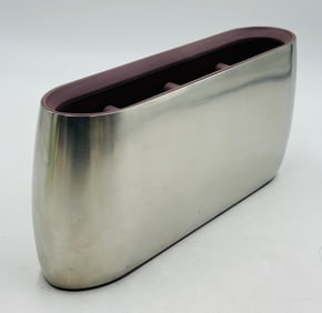 Stainless Steel Vase By Hiromichi Konno for Georg Jensen, Made in Denmark