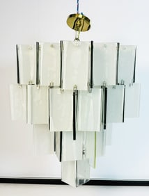 Large Murano Style Chandelier, Made in Italy.