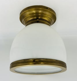 Brass & Glass Ceiling Light by Visual Comfort
