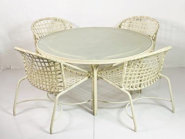 Patio Table and Four Chairs by Brown Jordan, USA 1970s