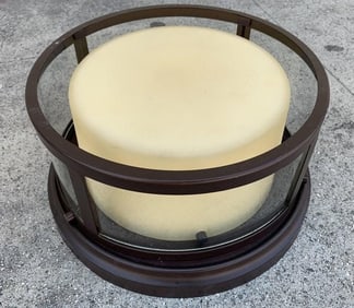 Modern Wall Sconce or Flush Ceiling Light with Metal Frame