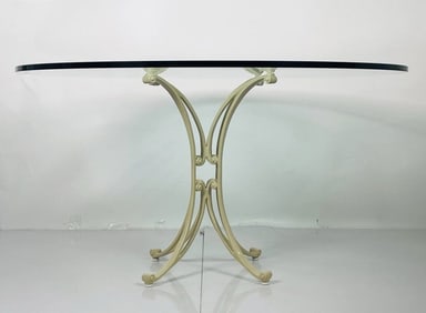 Vintage Dining/Patio Table with a Glass Top by Brown-Jordan