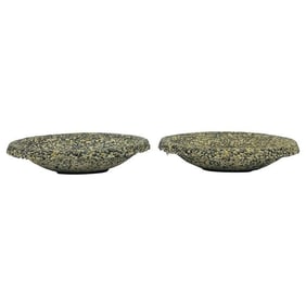 A pair of Vintage Pebble Stone & Concrete Planters